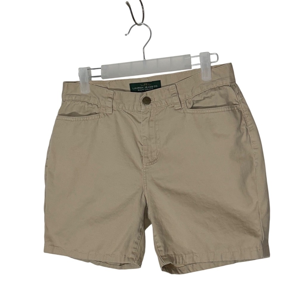 Lauren Ralph Lauren Khaki‎ Chino Shorts Womens 2 Tan Cotton Twill 5 Inch Inseam
